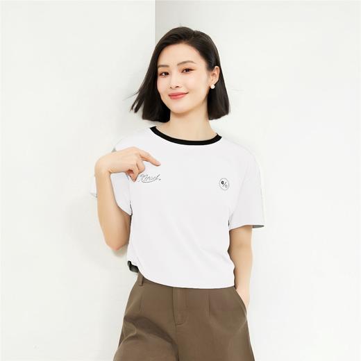 佐丹奴25年新款女装针织T恤衫05395236 商品图0