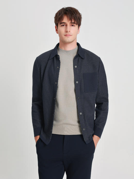 callisto星空蓝织艺系列经典翻领外套 商品图2