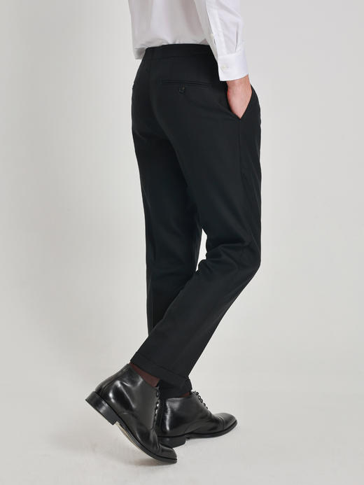 callisto璀璨黑绵羊毛微直筒西裤 商品图4