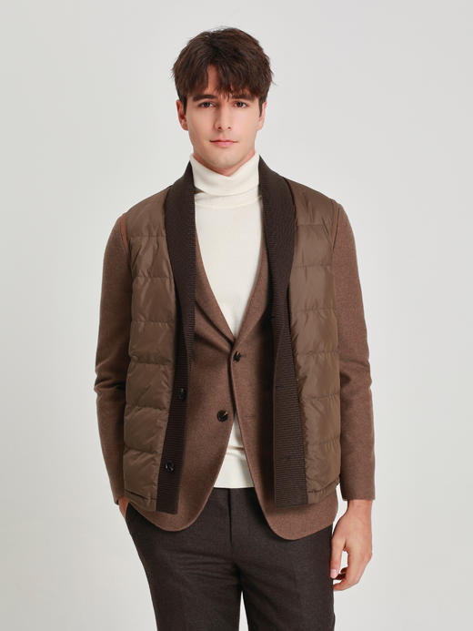 callisto雪茄棕轻量鹅绒马甲 商品图2