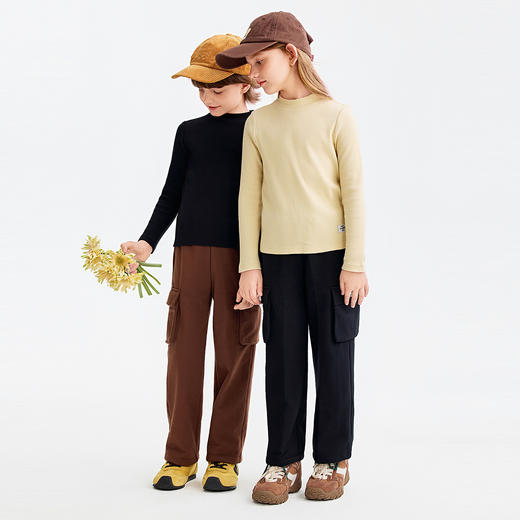 男女童全腰针织单裤秋季新款安奈儿童装小程序专享EM536541 商品图3