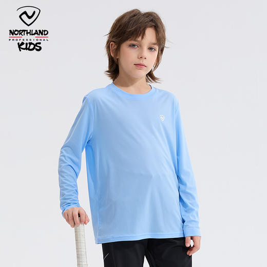 诺诗兰童装长袖T恤，单向导汗科技，高弹贴身不紧绷 商品图9