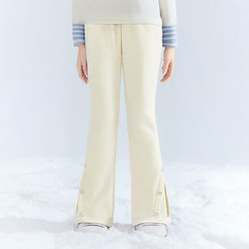 笛莎Deesha 童装女童裤子2025冬新款女童微喇简约长裤