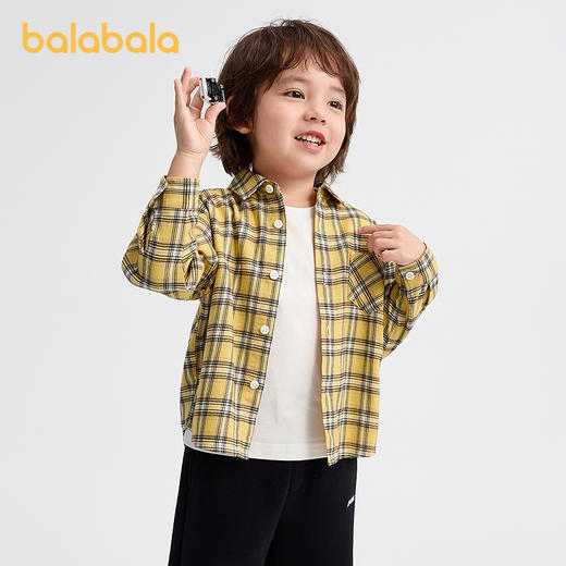 巴拉巴拉儿童衬衫长袖亲子装舒适超柔绒宽松柔软亲肤 商品图2