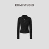 ROMI STUDIO“松弛高贵”山羊绒绵羊毛混纺细腻坑条开衫 RWCRST4099 商品缩略图0