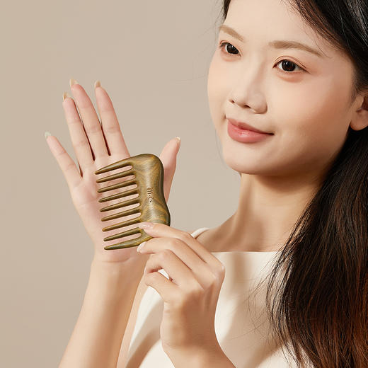 初心| 长齿扁梳黑檀绿檀 商品图4
