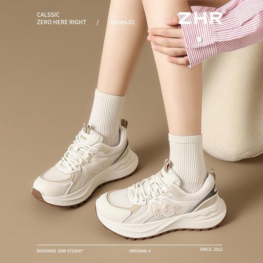 ZHR则则【厚底5CM】网面老爹鞋女春秋款百搭透气运动鞋女阿甘鞋女 商品图0