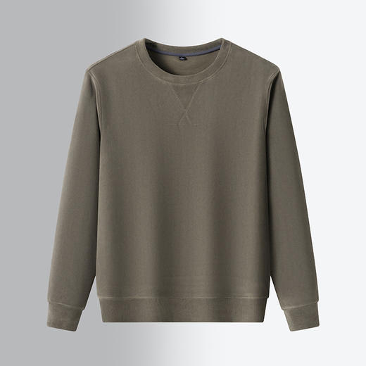 【含绵羊毛】罗蒙男士秋冬加绒卫衣休闲通勤奥粒绒圆领舒适保暖男上衣 商品图6