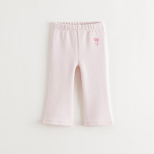 马克珍妮女童甜趣蝴蝶结加绒微喇裤2025年秋装新款551333 商品图2