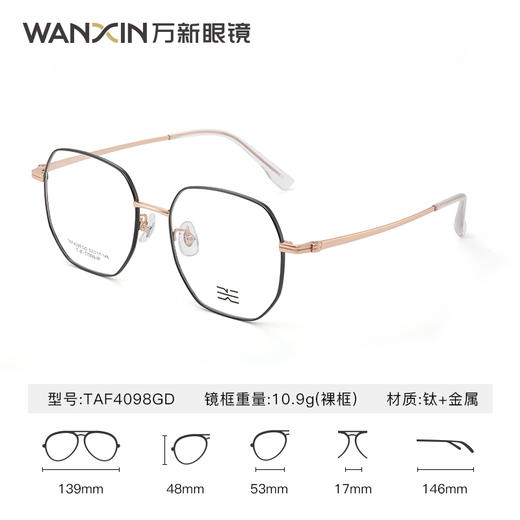 泰光学镜 TAF4098GD 商品图0