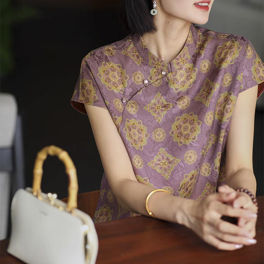 裁缝学苑AH50香云纱新中式立领国风旗袍小衫纸样女装衬衫服装打板 商品图5