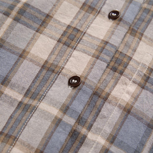 ROMI STUDIO“复古格调”低饱和撞色格子舒适棉质衬衫RWCRS94159 【发货时间25-30天】 商品图3