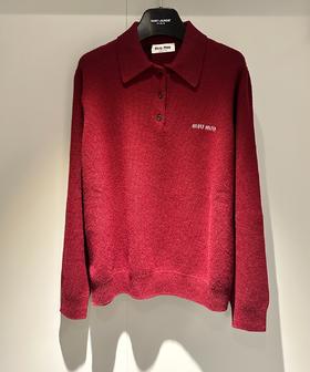 女款polo领长袖针织毛衣017