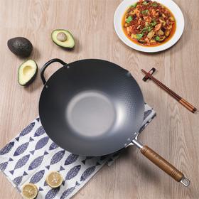 【神田KANDA】中华炒锅窒化槌目纹系列(含锅盖)