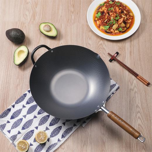 【神田KANDA】中华炒锅窒化槌目纹系列(含锅盖) 商品图0