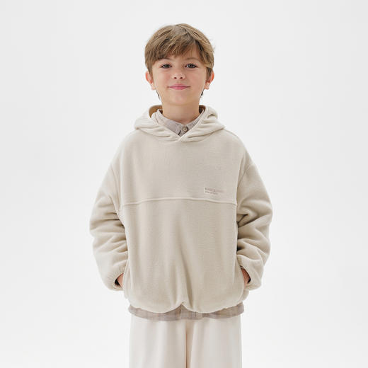 马克珍妮男女童柔软抗静电摇粒绒卫衣2025年秋装新款551729 商品图1