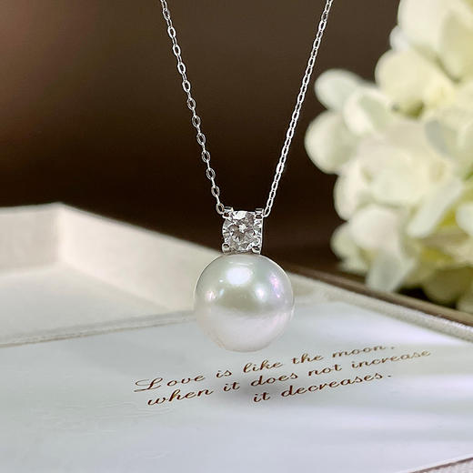【分销】戴拉珍珠YX6292001，戴妃淡水有核13-14mm珍珠吊坠（赠S925银链），正圆极强光几乎无暇 商品图2