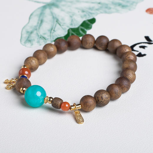 xy0549沉香+南红天河石手串 商品图2