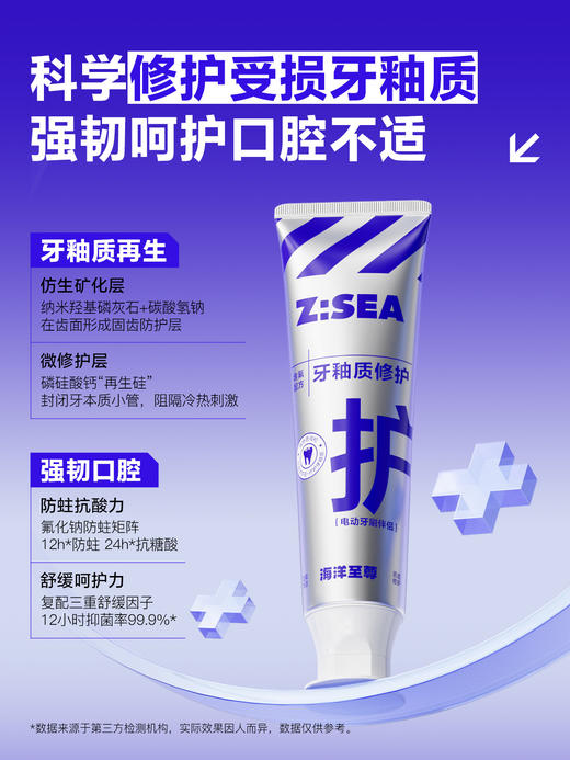 Z:SEA海洋至尊亮齿牙釉质修护牙膏120G 商品图1