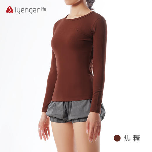 艾扬格 life C1209 罗纹长袖T恤 轻盈贴合 柔韧回弹力十足 商品图2