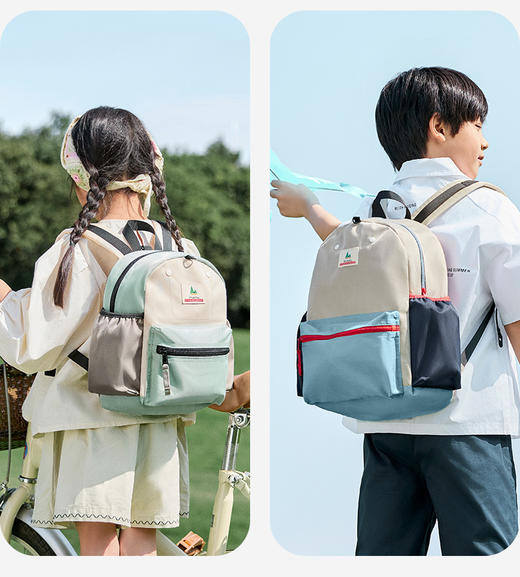 shukiku 经典拼色儿童户外背包 商品图3