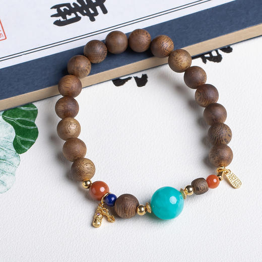 xy0549沉香+南红天河石手串 商品图3