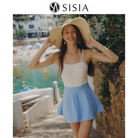sisia2025新款泳衣女高级感连体保守遮肚显瘦海边度假泡温泉泳装