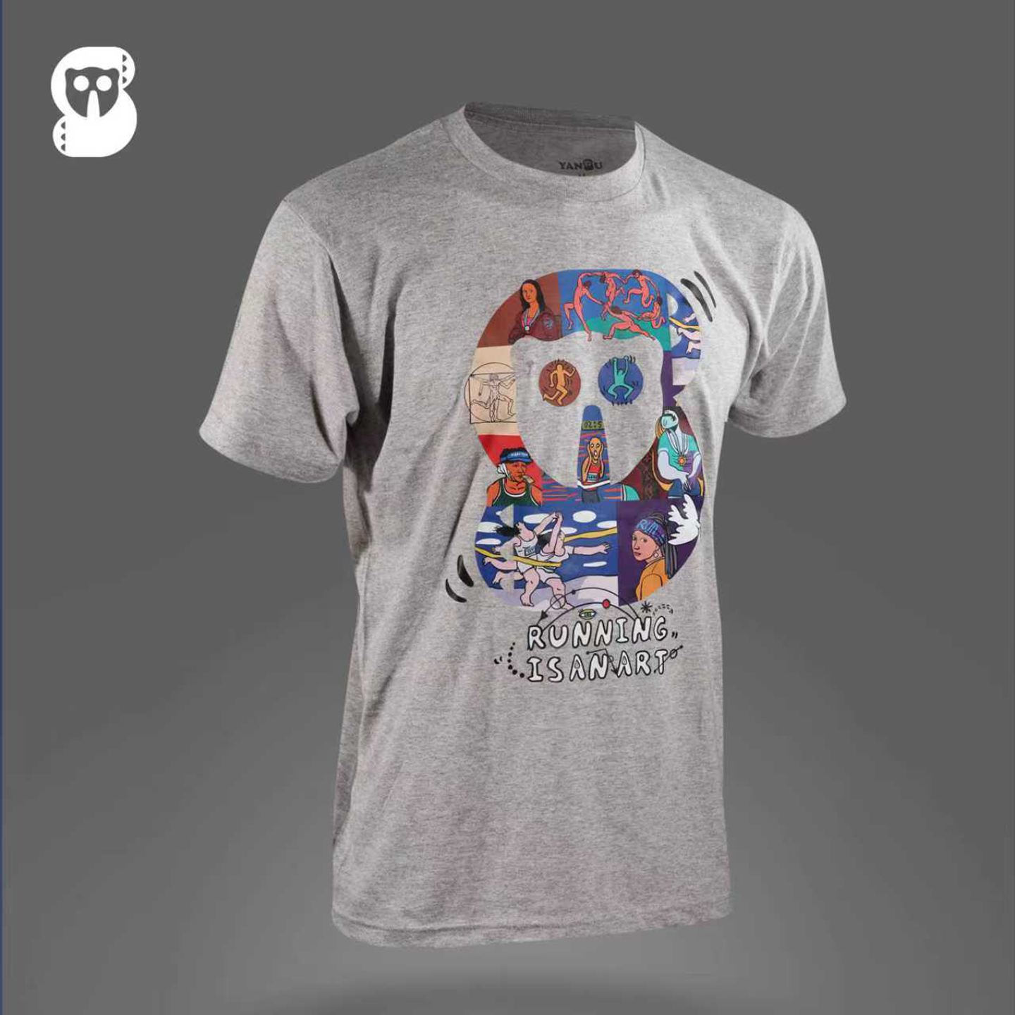 严素纯棉TEE,跑步即艺术纯棉休闲TEE ,短袖棉T恤 宽松,舒适,全棉,日常, 严素态度