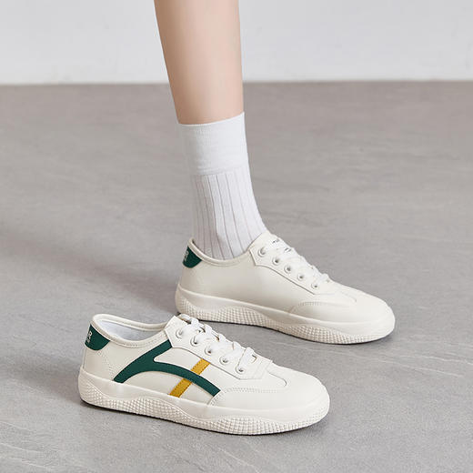 ZHR小白鞋女2025夏季新款网面透气一脚蹬软休闲平底百搭德训女鞋 商品图2