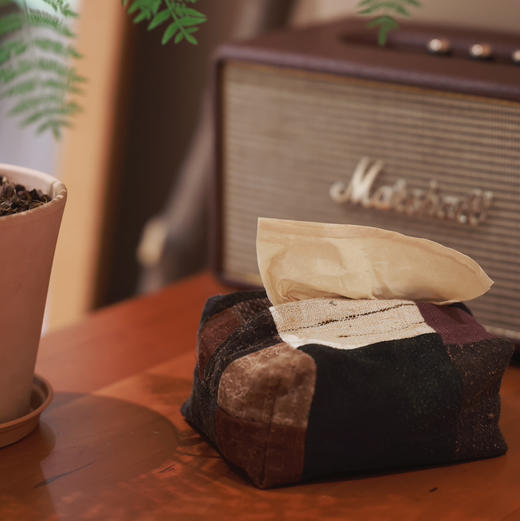 之如初 香云纱拼布纸巾盒 商品图3