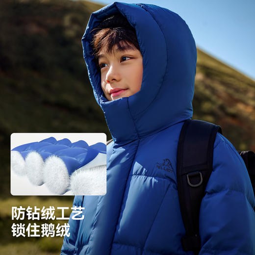 伯希和户外儿童羽绒服2025新款650蓬鹅绒服男童女童长款防风外套 商品图2