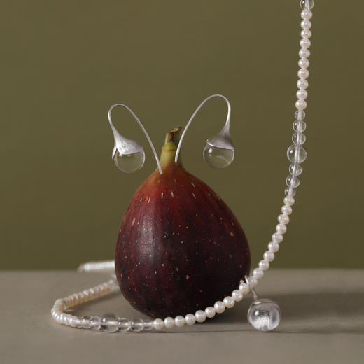 (72小时发货）COSTAR晨露项链耳环S925银白水晶珍珠清新灵动情人节女生生日礼物 商品图1