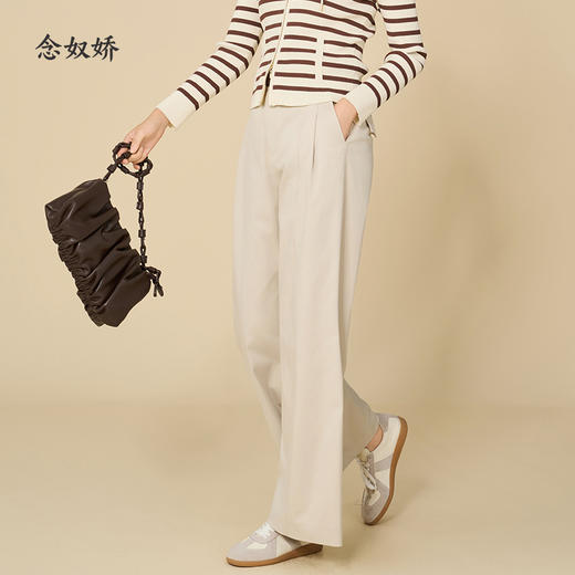 【商场同款】CNT5863 "老钱风阔腿裤" 中高腰阔腿版型，穿出超模大长腿 商品图2