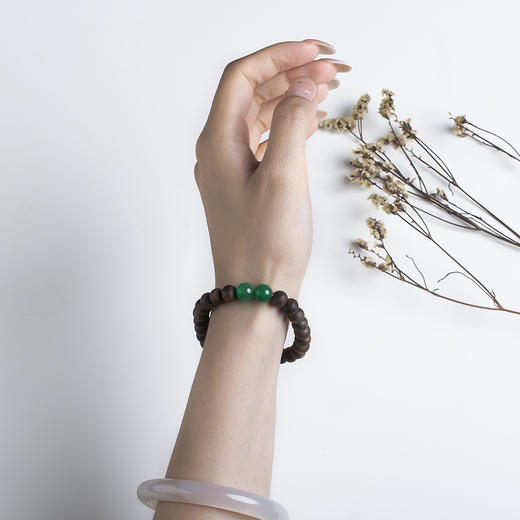 xy0554沉香+南红非洲翠手串 商品图9