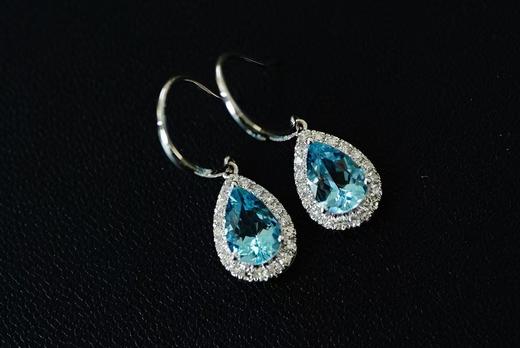 1.6ct海蓝宝耳坠 商品图6