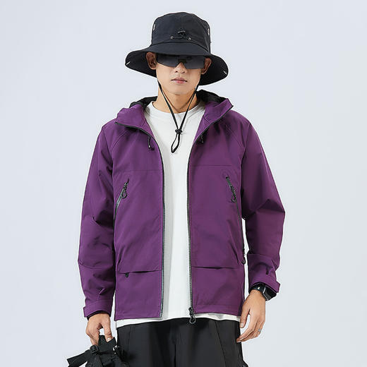 LUCKY DEER/幸运鹿情侣款时尚城市运动防风防泼水硬壳冲锋衣外套 商品图6