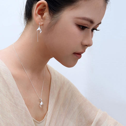 (72小时发货）COSTAR晨露项链耳环S925银白水晶珍珠清新灵动情人节女生生日礼物 商品图10