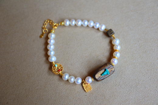 “无相”天然珍珠沉香手链 JD 商品图4