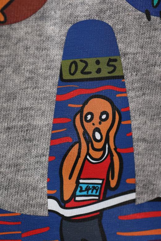 严素纯棉TEE,跑步即艺术纯棉休闲TEE ,短袖棉T恤 宽松,舒适,全棉,日常, 严素态度 商品图2