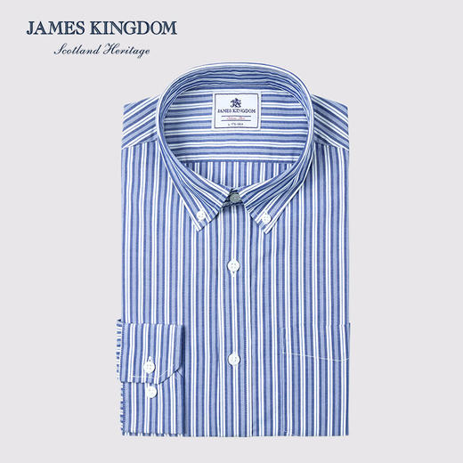 占姆士男士春秋新款100%纯棉基础休闲商务长袖衬衫男士中青年爸爸衬衣 商品图10