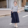 时尚条纹T恤上衣半身裙套装，韩系显瘦宽松减龄两件套HR-LNS9766 商品缩略图2