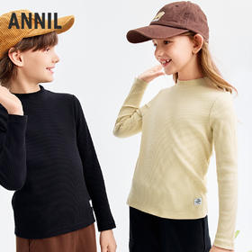 【亲子同款】男女童中领长袖T恤秋季新款安奈儿童装小程序专享EM531582