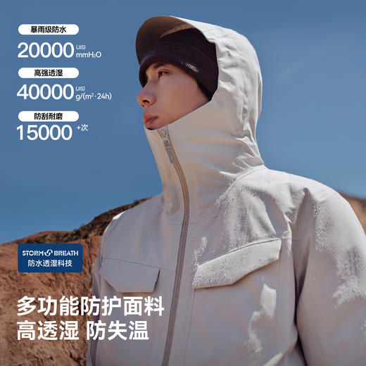 伯希和户外800蓬冲锋羽绒服男2025新款鹅绒防风外套防水登山服 商品图1