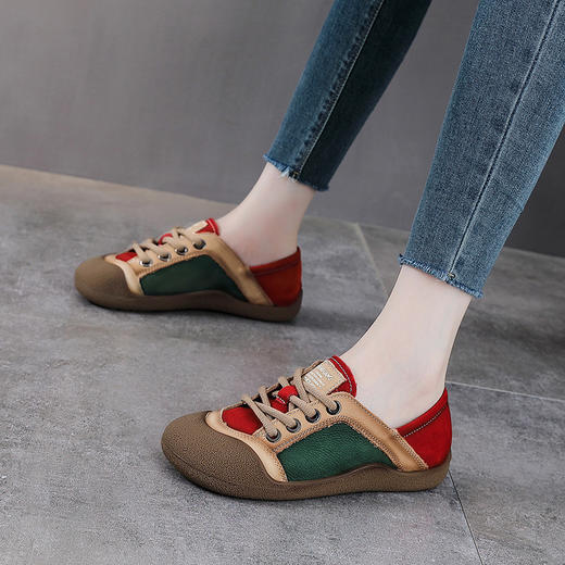 YR 2735复古拼色运动休闲鞋透气轻便单鞋 商品图0