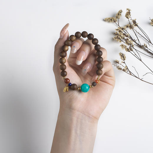 xy0549沉香+南红天河石手串 商品图8