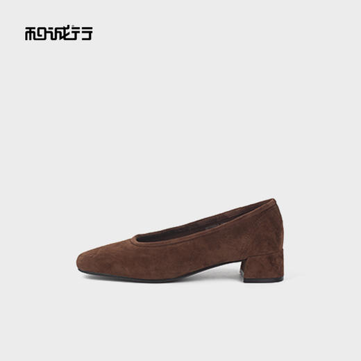 和诚行2025秋冬新款通勤浅口中跟单鞋 女0770203 商品图3