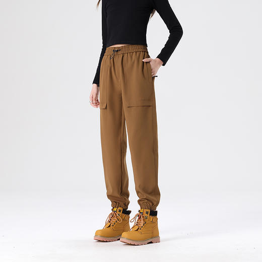 LUCKY DEER/幸运鹿情侣款防风防泼水加绒保暖休闲工装裤 商品图1