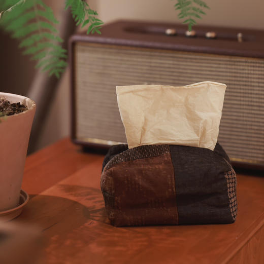 之如初 香云纱拼布纸巾盒 商品图6