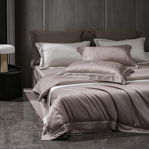 140支长绒棉染色提花四件套 韵幻太空灰 商品图1