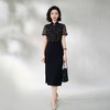 西子/烟雨中国风旗袍立领蕾丝重磅醋酸拼接旗袍连衣裙/QPLL189 商品缩略图5
